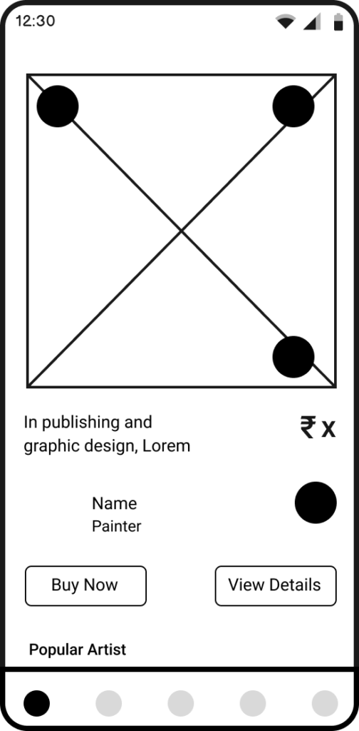 Artwork details screen showing product information and purchase options in the SPADIKAM mobile app.